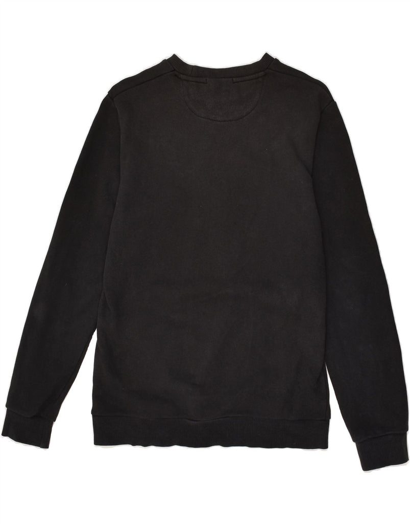 DKNY Mens Graphic Sweatshirt Jumper Small Black Cotton | Vintage Dkny | Thrift | Second-Hand Dkny | Used Clothing | Messina Hembry 