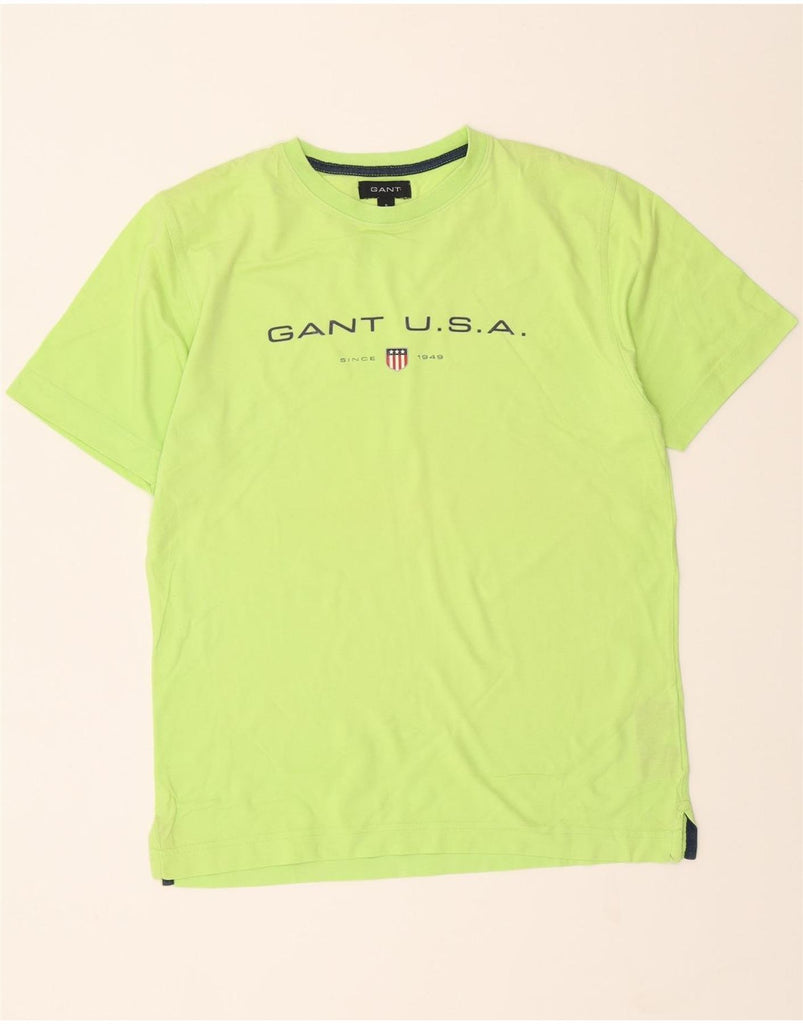 GANT Mens Graphic T-Shirt Top Small Green Cotton Vintage Gant and Second-Hand Gant from Messina Hembry 