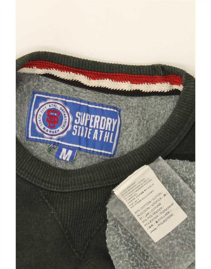 Superdry Mens Graphic Sweatshirt Jumper Medium Green Cotton