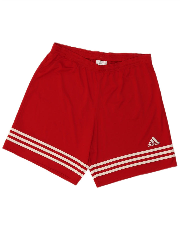 Adidas Mens Climalite Sport Shorts Large  Red Polyester