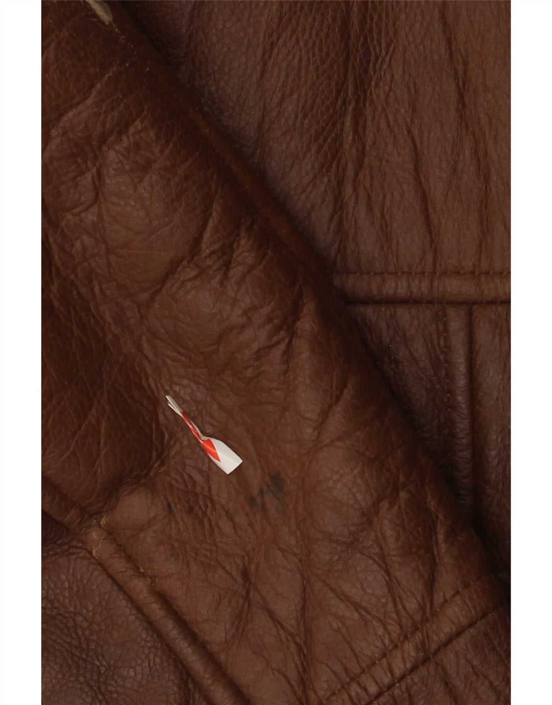 Vintage Mens Shearling Jacket IT 52 XL Brown Leather