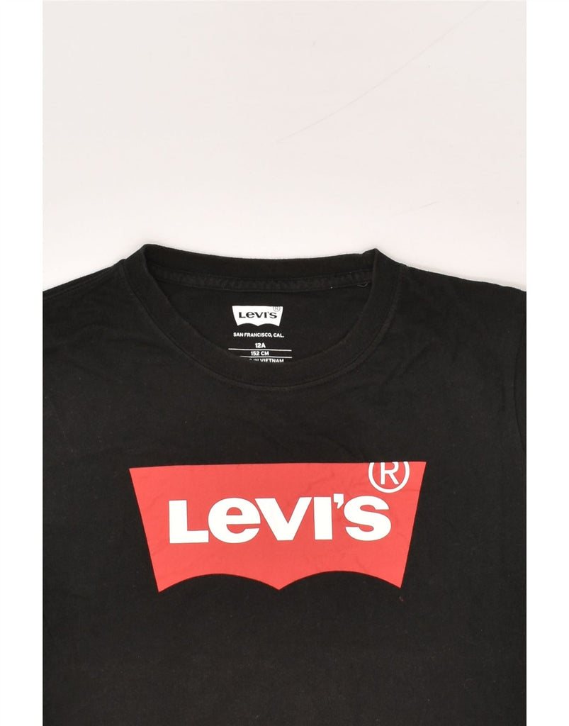 LEVI'S Boys Graphic T-Shirt Top 11-12 Years Black | Vintage Levi's | Thrift | Second-Hand Levi's | Used Clothing | Messina Hembry 