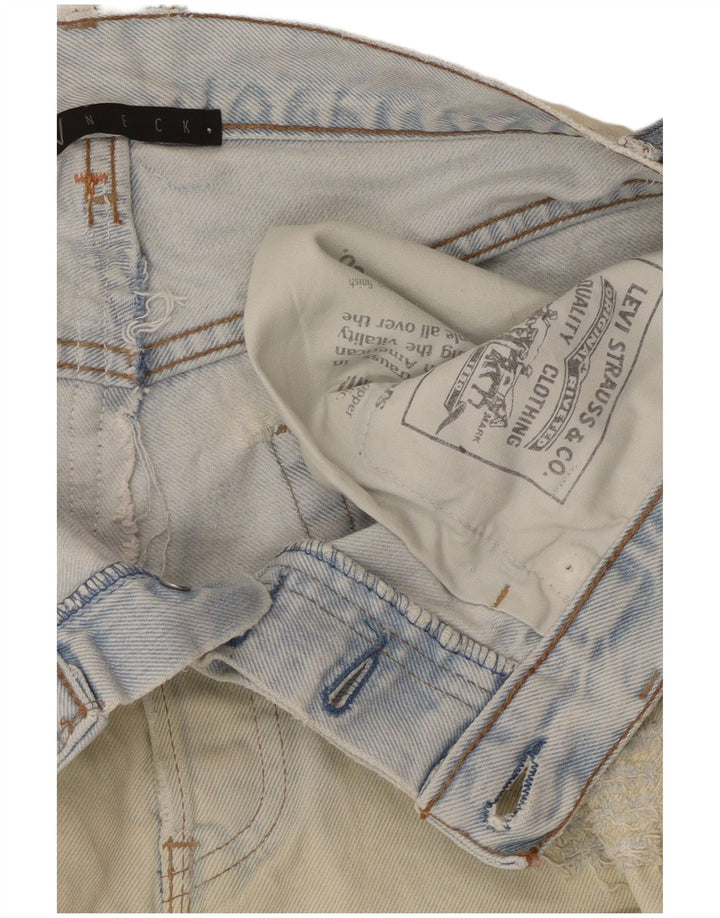 LEVI'S Womens Distressed Mini Denim Skirt W28 Medium  Blue Cotton