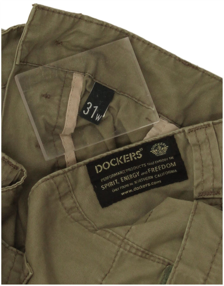 Dockers Womens Cargo Shorts W31 Medium Khaki Cotton