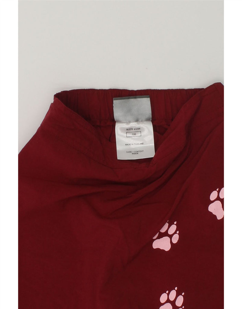 JACK WOLFSKIN Girls Graphic Skort 5-6 Years  Burgundy Animal Print | Vintage Jack Wolfskin | Thrift | Second-Hand Jack Wolfskin | Used Clothing | Messina Hembry 