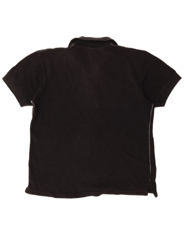 Nike Womens Polo Shirt UK 10/12 Medium Black Cotton