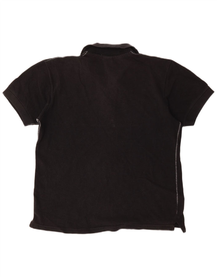 Nike Womens Polo Shirt UK 10/12 Medium Black Cotton
