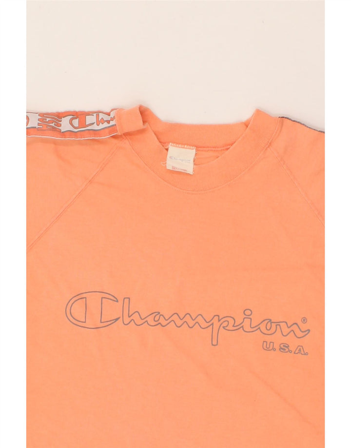 CHAMPION Mens Graphic T-Shirt Top Large Orange Cotton Vintage Champion and Second-Hand Champion from Messina Hembry 