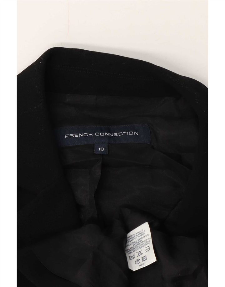 French Connection Womens 3 Button Blazer Jacket UK 10 Small Black Polyester