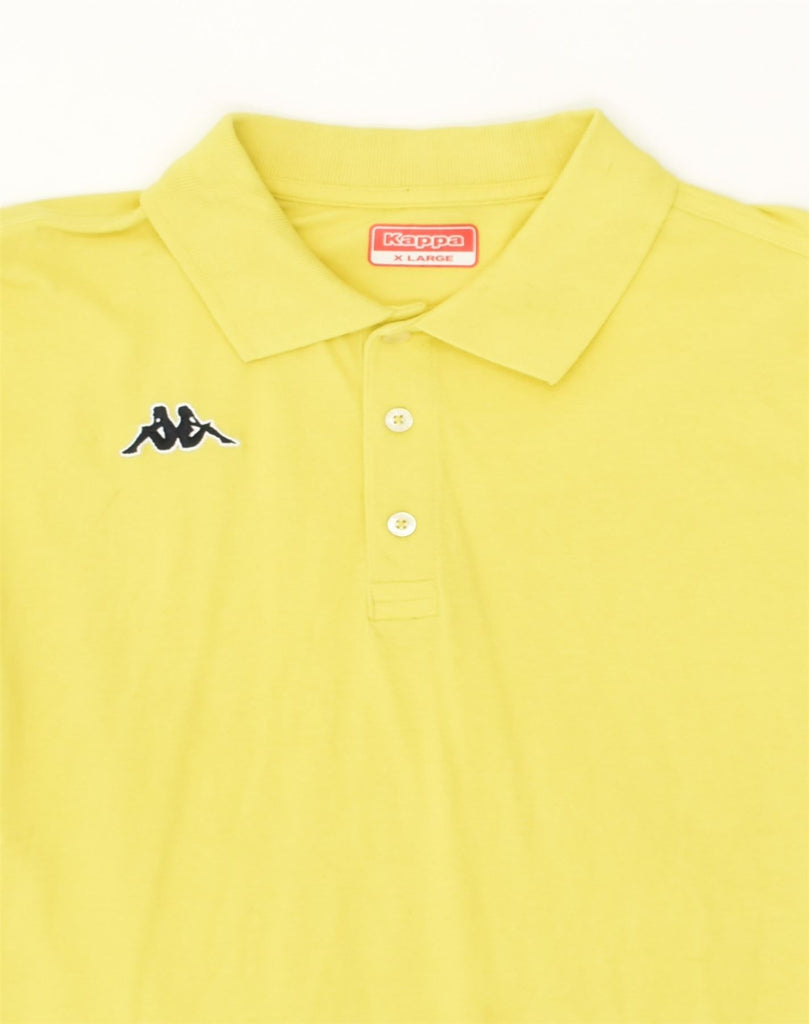KAPPA Mens Polo Shirt XL Yellow Cotton | Vintage Kappa | Thrift | Second-Hand Kappa | Used Clothing | Messina Hembry 