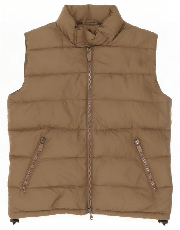 Aspesi Womens Padded Gilet UK 6 XS Brown Polyamide
