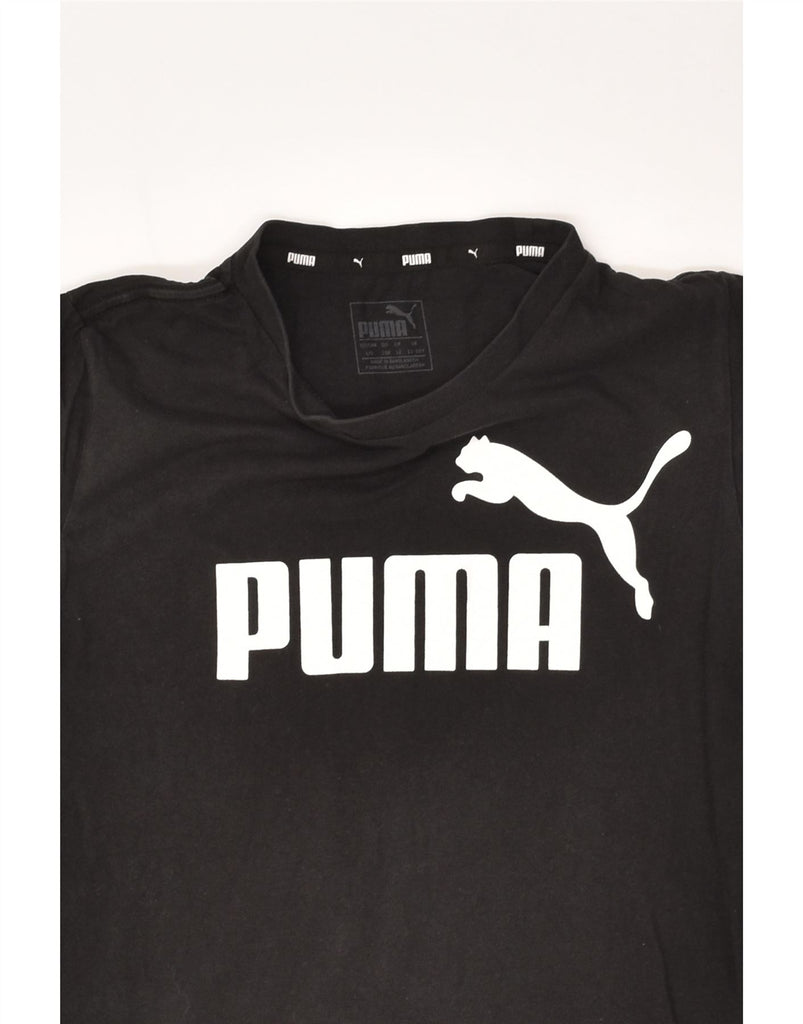 PUMA Boys Graphic T-Shirt Top 11-12 Years Black | Vintage Puma | Thrift | Second-Hand Puma | Used Clothing | Messina Hembry 