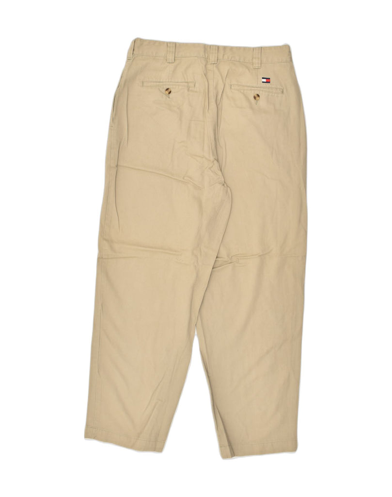 TOMMY HILFIGER Mens Tapered Chino Trousers W34 L30  Beige Cotton | Vintage Tommy Hilfiger | Thrift | Second-Hand Tommy Hilfiger | Used Clothing | Messina Hembry 