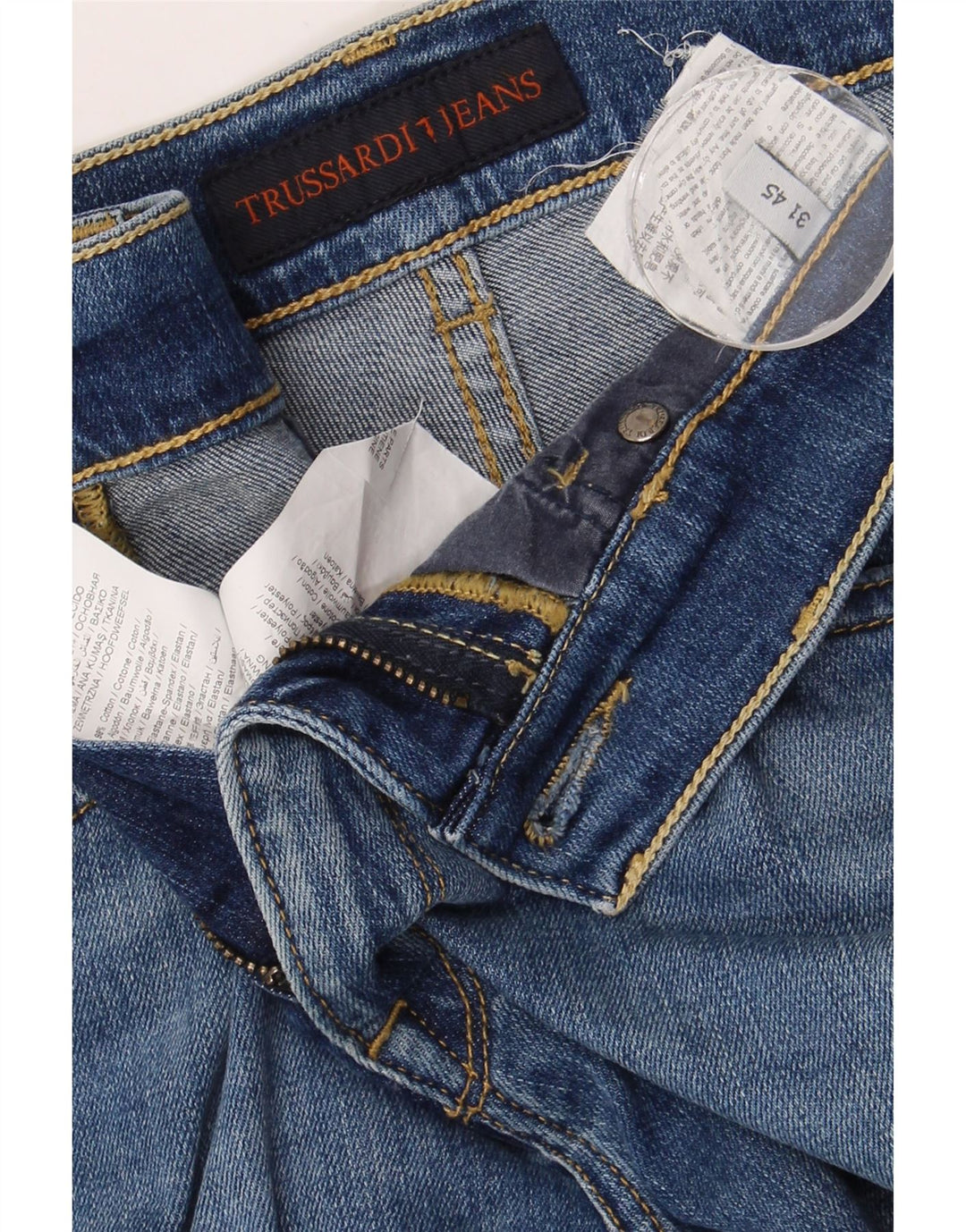 TRUSSARDI Womens Slim Jeans W31 L31 Blue Cotton