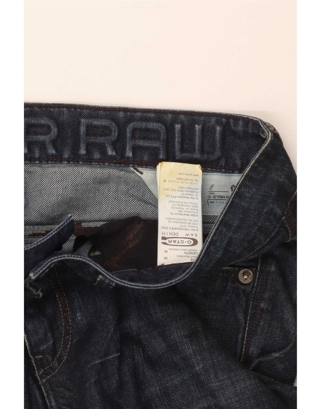 G-Star Womens Straight Jeans W29 L29 Navy Blue Cotton