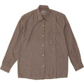 TIKIDA Womens Shirt UK 16 Large Brown Gingham Polyester Vintage TIKIDA and Second-Hand TIKIDA from Messina Hembry 