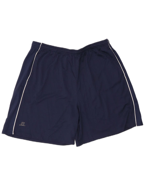 Russell Athletic Mens Sport Shorts 2XL  Navy Blue Polyester