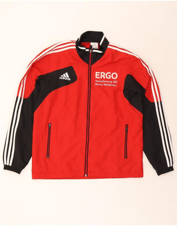 Adidas Mens Graphic Tracksuit Top Jacket UK 42/44 Large Red Colourblock
