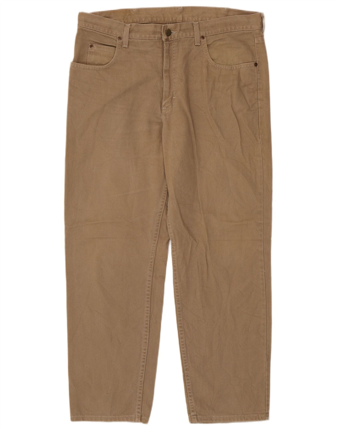 Lee Mens Tapered Jeans W38 L30 Brown Cotton