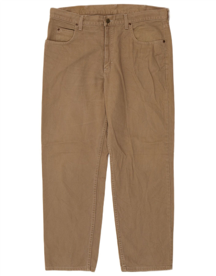 Lee Mens Tapered Jeans W38 L30 Brown Cotton