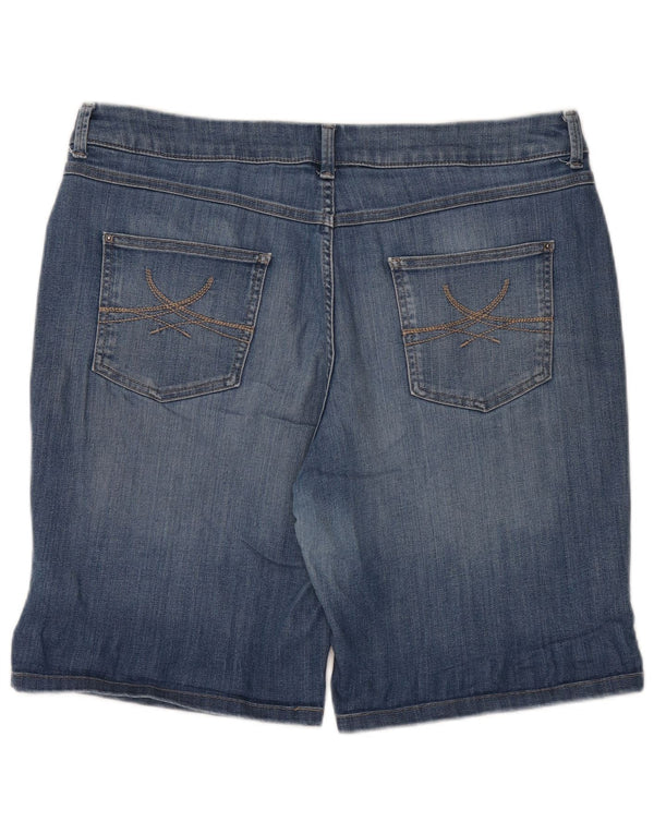 Marks & Spencer Womens High Waist Denim Shorts UK 18 XL W40 Blue