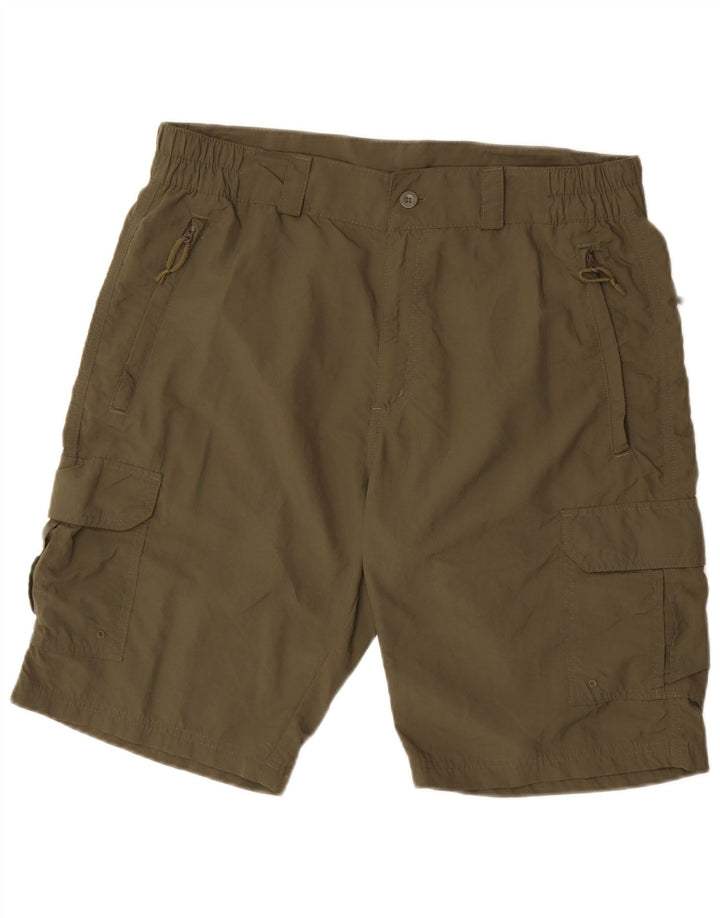 MOUNTAIN WAREHOUSE Mens Cargo Shorts W34 Large  Khaki Nylon