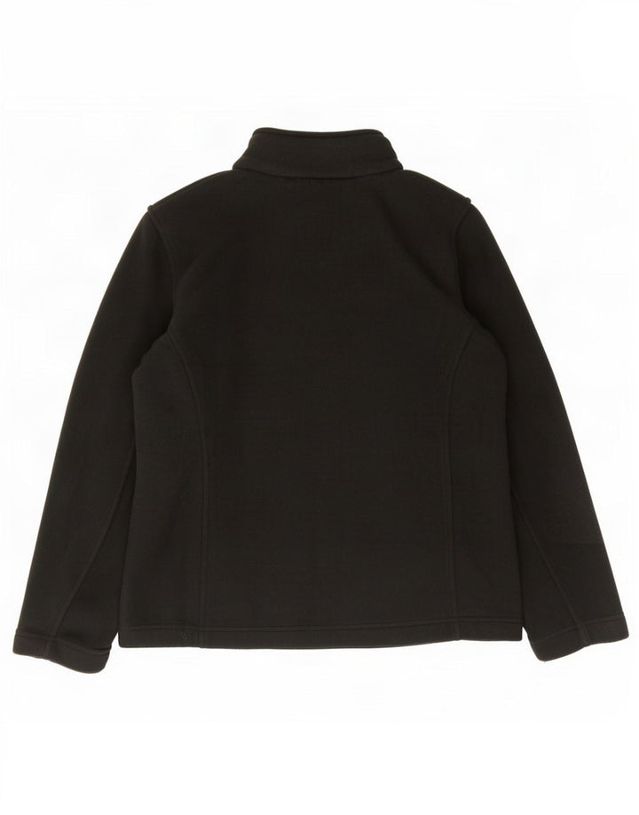 Marks & Spencer Womens Oversized Fleece Jacket UK 10 Small Black Polyester