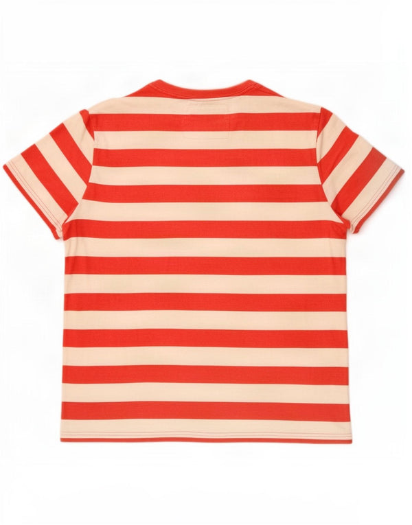 Jack Wills Mens T-Shirt Top Large Red Striped Cotton