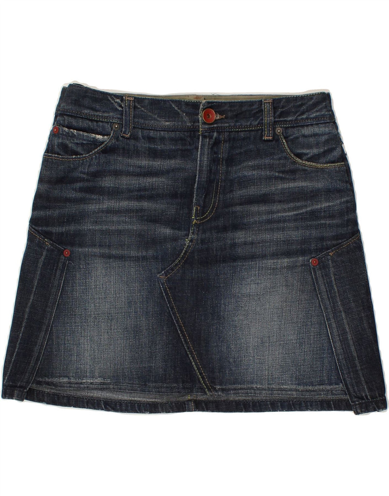 BENETTON Womens Denim Skirt W30 Medium Navy Blue | Vintage Benetton | Thrift | Second-Hand Benetton | Used Clothing | Messina Hembry 