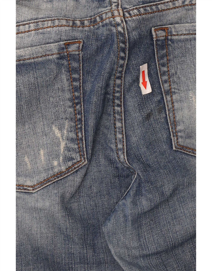 Guess Womens Distressed Slim Jeans W31 L29 Blue Cotton