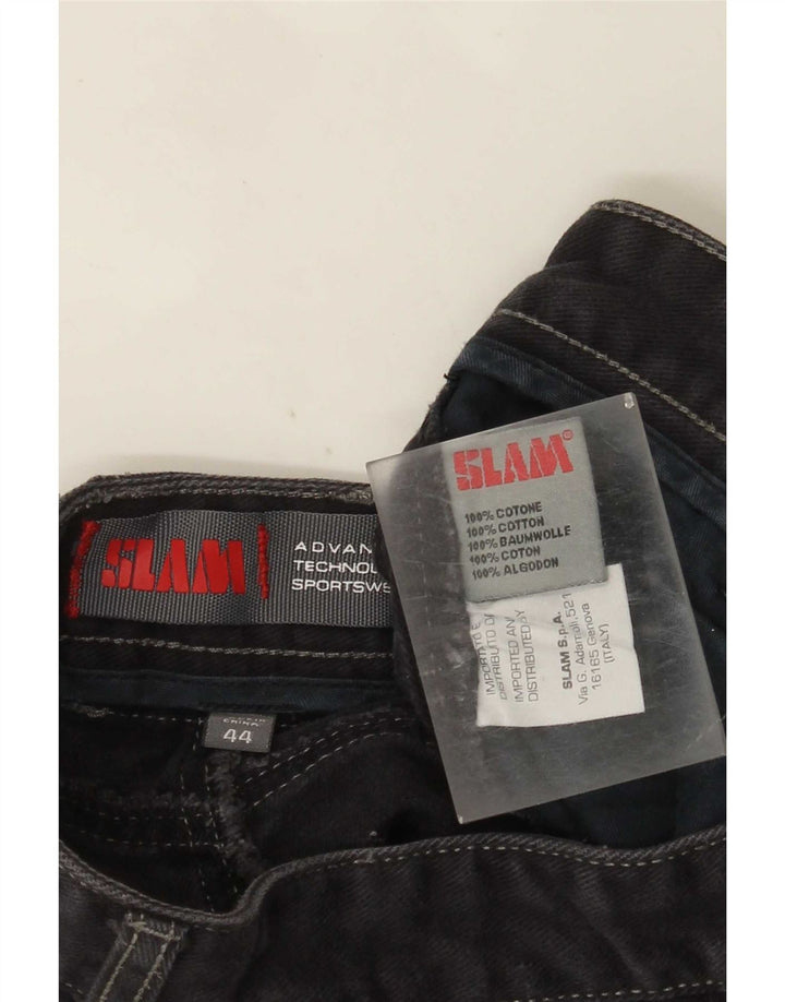 Slam Womens Straight Jeans IT 44 Medium W30 L33 Grey Cotton