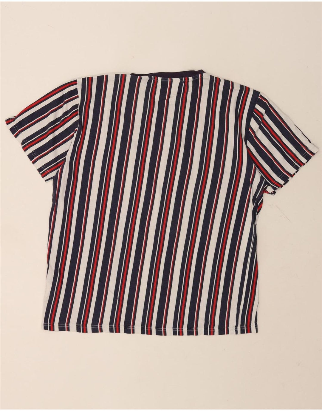 FILA Mens T-Shirt Top Medium Multicoloured Striped Cotton