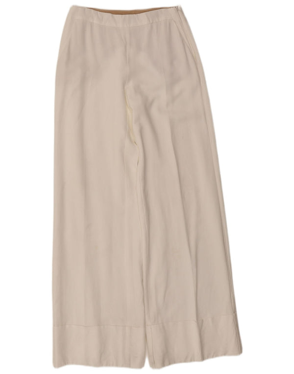 Massimo Dutti Womens Loose Fit Casual Trousers W26 L32 White