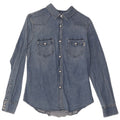 Roy Rogers Womens Denim Shirt UK 12 Medium Blue Cotton