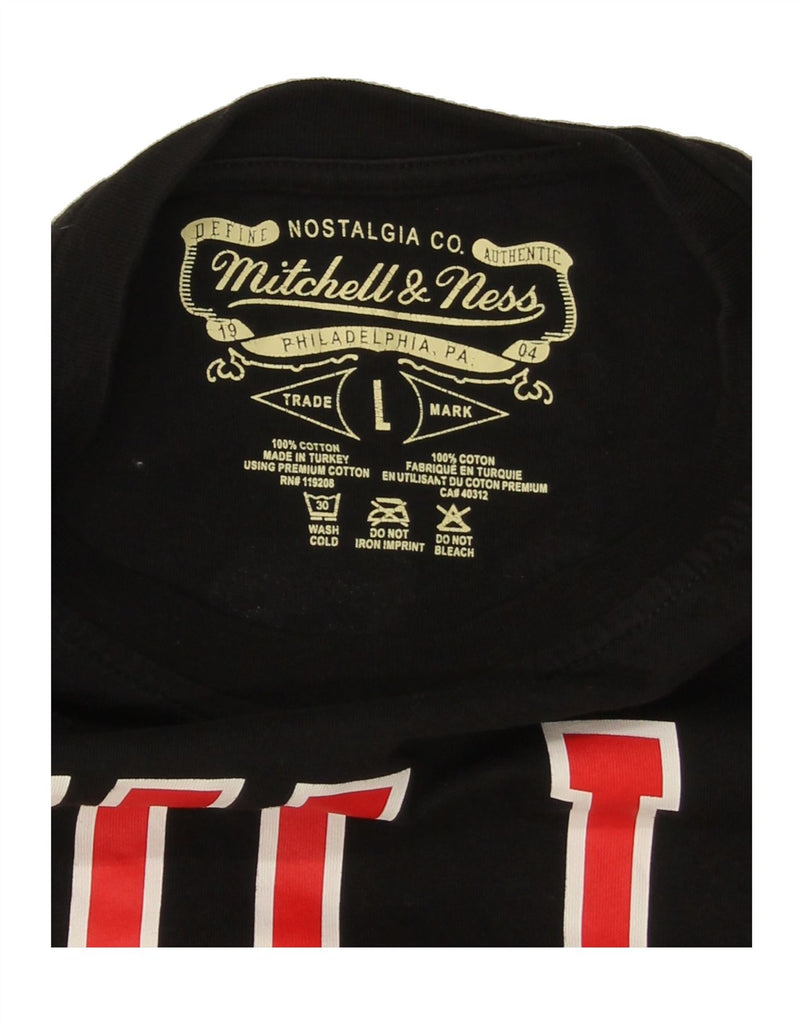 NBA Mens Bulls Graphic T-Shirt Top Large Black Cotton Vintage NBA and Second-Hand NBA from Messina Hembry 