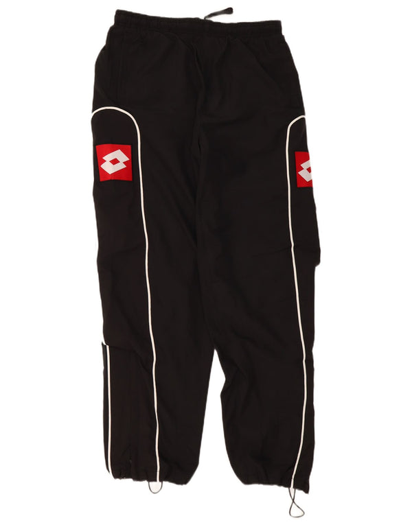 Lotto Mens Graphic Tracksuit Trousers Joggers Medium Black Colourblock