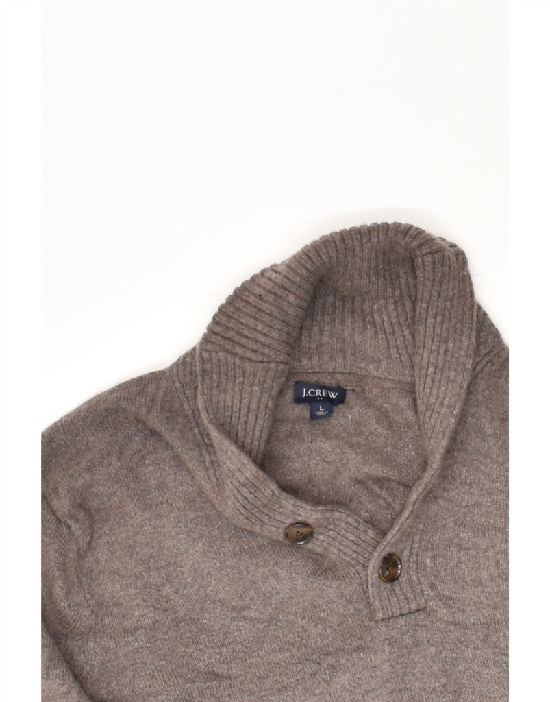 J. CREW Mens Shawl Neck Jumper Sweater Large Brown Polyamide | Vintage J. Crew | Thrift | Second-Hand J. Crew | Used Clothing | Messina Hembry 