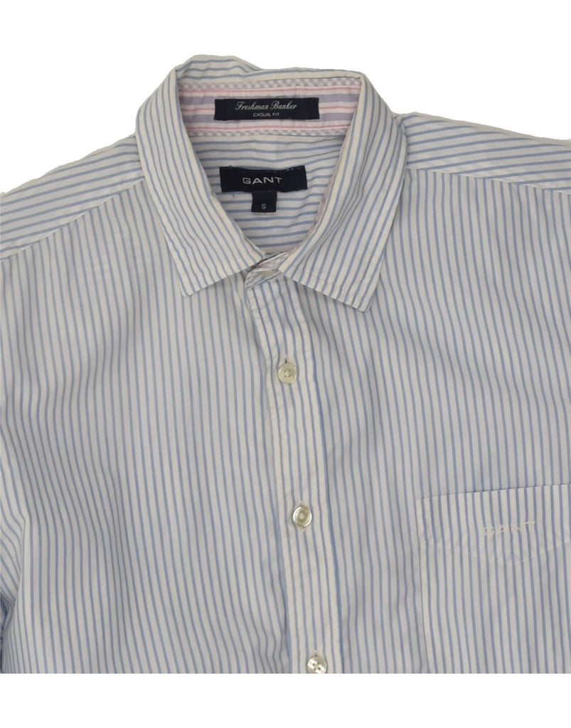 GANT Mens Casual Fit Shirt Small Blue Pinstripe Cotton | Vintage Gant | Thrift | Second-Hand Gant | Used Clothing | Messina Hembry 