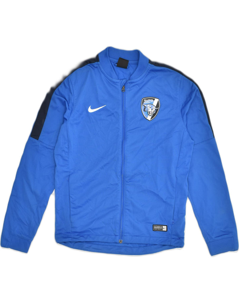 NIKE Boys Dri Fit Tracksuit Top Jacket 12-13 Years Blue Colourblock | Vintage Nike | Thrift | Second-Hand Nike | Used Clothing | Messina Hembry 