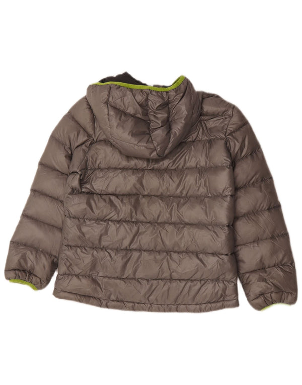 Patagonia Boys Hooded Padded Jacket 9-10 Years Medium Grey Polyester