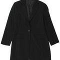 Vintage Womens Longline 1 Button Blazer Jacket IT 46 Large Black