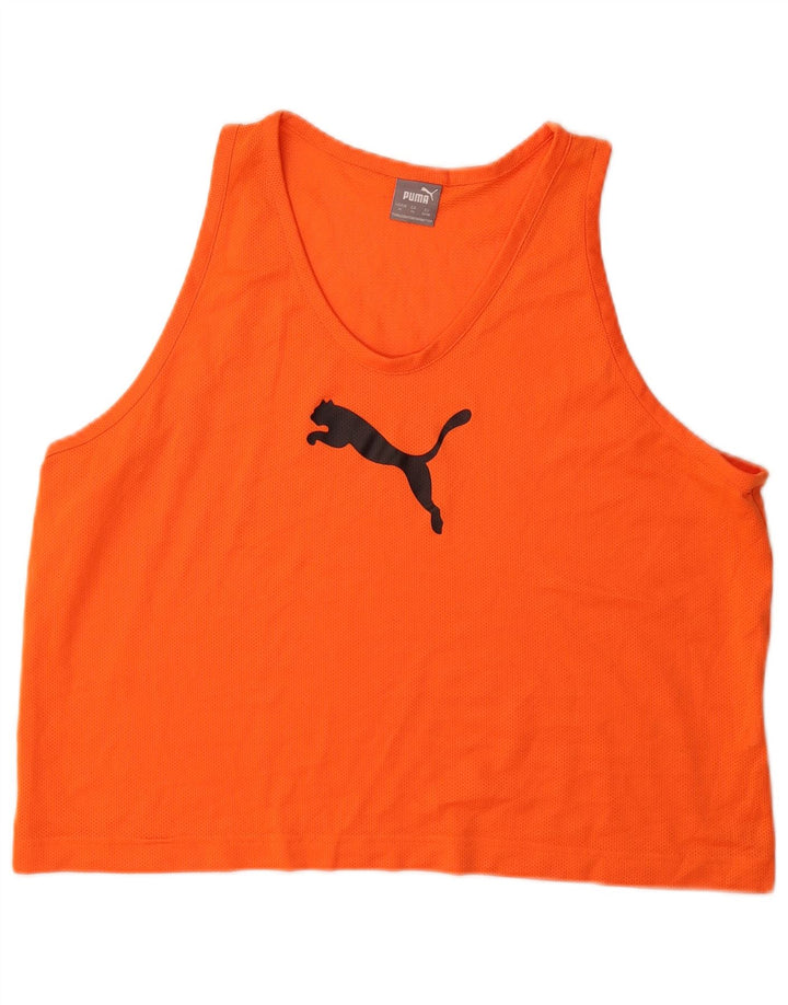 Puma Mens Graphic Vest Top XL Orange Polyester