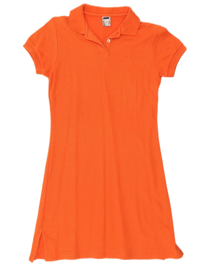 FILA Womens Polo Dress UK 10 Small Orange