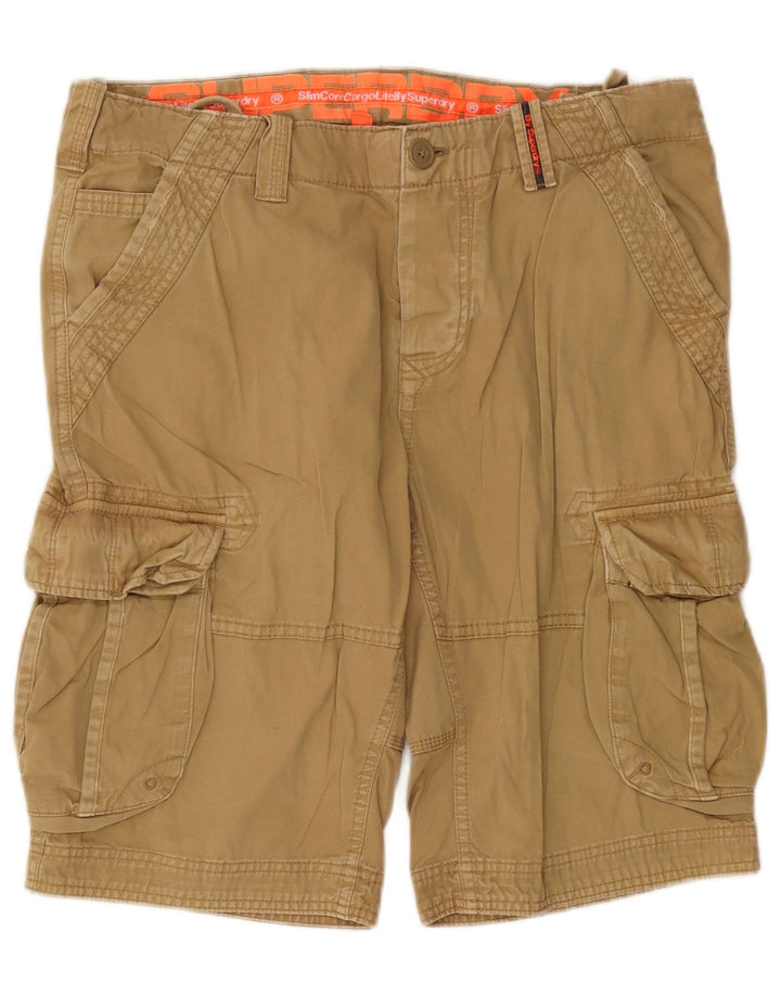 Superdry Mens Cargo Shorts Large W36  Beige Cotton