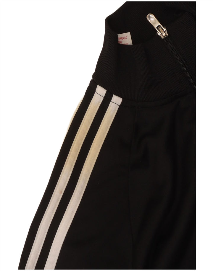Adidas Boys Clima 365 Tracksuit Top Jacket 11-12 Years Black Polyester