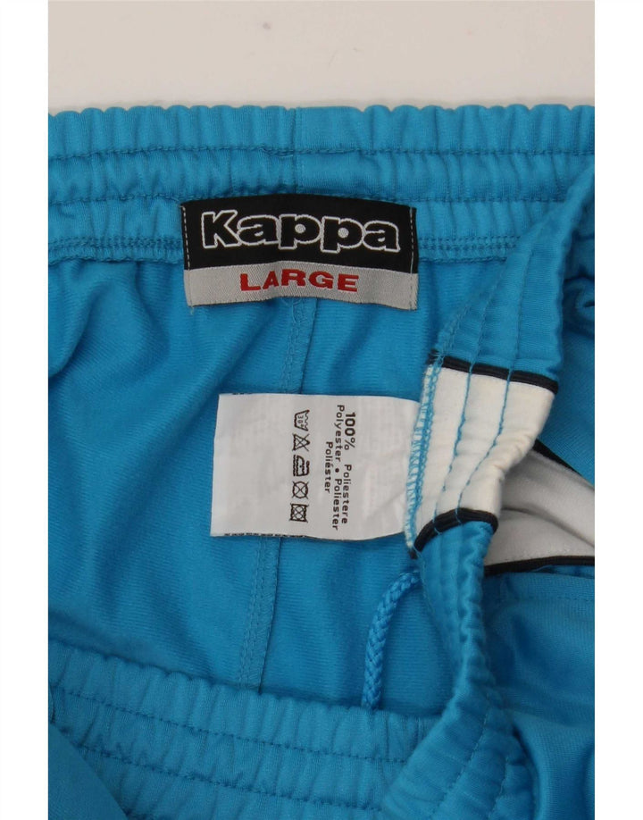 Kappa Mens Tracksuit Trousers Large Blue Colourblock Polyester