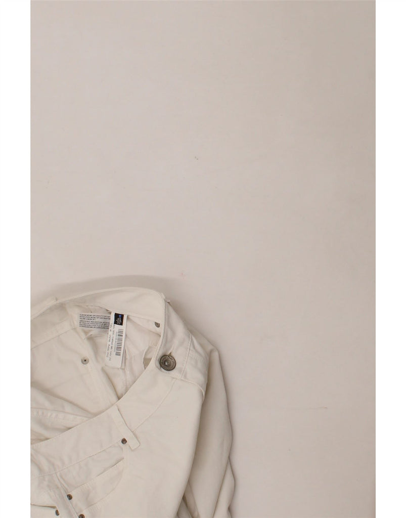 MASSIMO DUTTI Womens Straight Casual Trousers EU 40 Medium W30 L31 White Vintage Massimo Dutti and Second-Hand Massimo Dutti from Messina Hembry 