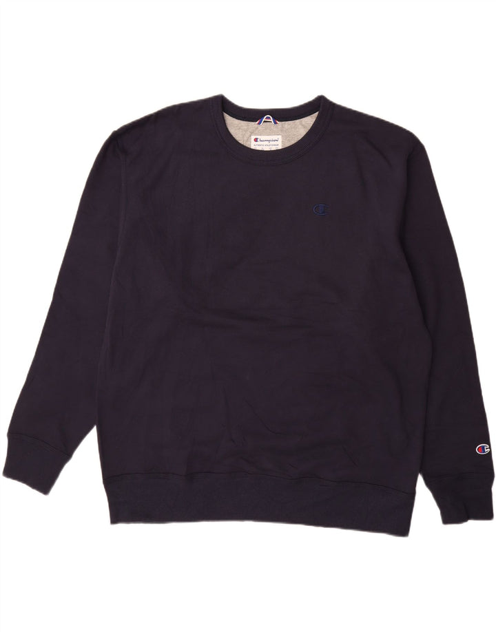 CHAMPION Mens Sweatshirt Jumper XL Navy Blue Cotton