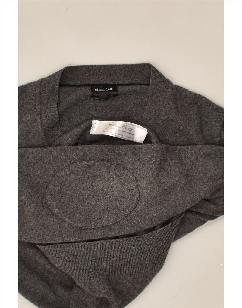 MASSIMO DUTTI Mens Cardigan Sweater Medium Grey Wool | Vintage Massimo Dutti | Thrift | Second-Hand Massimo Dutti | Used Clothing | Messina Hembry 