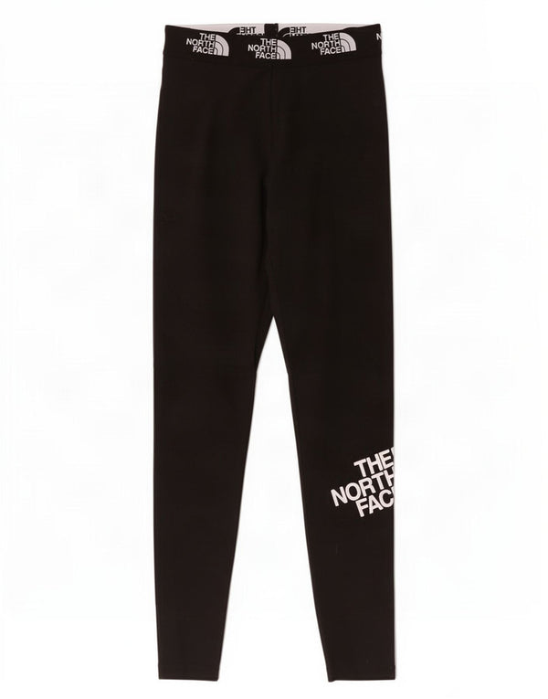 The North Face Womens Graphic Leggings UK 4 XS Black Cotton